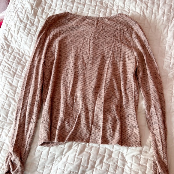 IZ Byer Heathered Blush Pink Twist Front Top Size Small - Picture 2 of 3